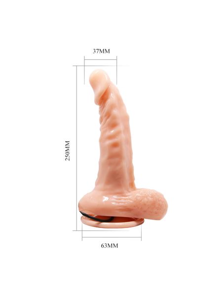 Dildo realistyczne z wibratorem i przyssawką 25 cm - 6