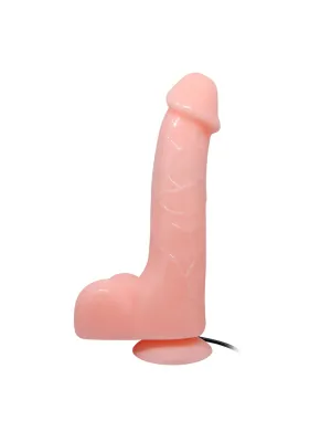 Realistyczne wibrujące żylaste dildo z jądrami 22 cm - image 2