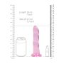 Dildo różowe żelowe silikonowe z przyssawką 18 cm - 6
