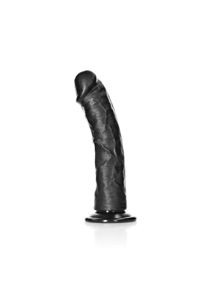 Czarne duże realistyczne żylaste dildo przyssawka 22,5 cm - 4
