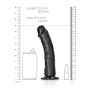 Czarne duże realistyczne żylaste dildo przyssawka 22,5 cm - 8