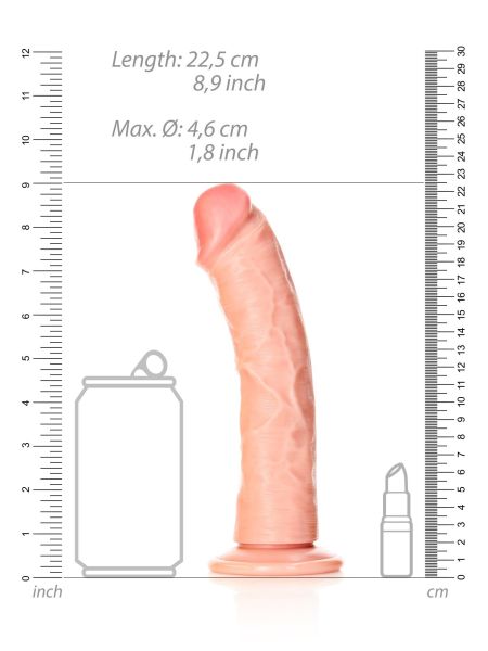 Miękkie realistyczne żylaste dildo z przyssawką 22,5 cm - 7