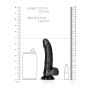 Miękkie silikonowe żylaste czarne dildo przyssawka 23 cm - 8