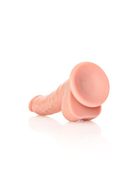 Realistyczne silikonowe żylaste cieliste dildo przyssawka 23 cm - 4