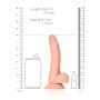 Realistyczne silikonowe żylaste cieliste dildo przyssawka 23 cm - 8