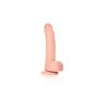 Cieliste silikonowe żylaste dildo przyssawka 23 cm - 4