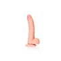 Cieliste silikonowe żylaste dildo przyssawka 23 cm - 5