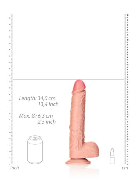 Dildo z przyssawką realistyczny wielki penis żylaste 34 cm - 7