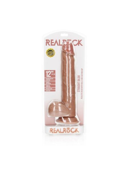 Dildo miękkie duże żylaste z mocną przyssawką 34cm