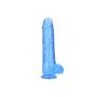 Żylaste duże dildo z przyssawką i jądrami 24 cm - 7