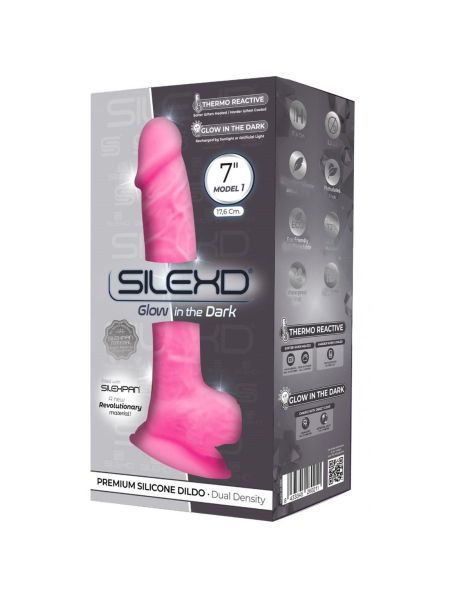 Penis silikonowy różowe dildo z mocną przyssawką 17,5 cm - 3