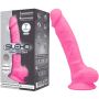 Penis silikonowy różowe dildo z mocną przyssawką 17,5 cm - 2
