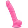 Penis silikonowy różowe dildo z mocną przyssawką 17,5 cm - 3