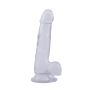 Żylaste transparentne dildo z przyssawka 19,5 cm - 4