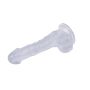 Żylaste transparentne dildo z przyssawka 19,5 cm - 6