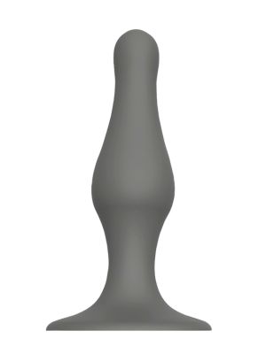 Gładkie czarne dildo analne zatyczka z przyssawką - image 2