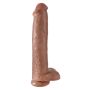 Dildo duży żylasty realistyczny penis z przyssawką 38 cm - 2