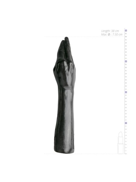 Dildo czarne do fistingu w kształcie ręki 43 cm - 5