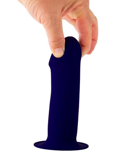 Silikonowe gładkie dildo z mocną przyssawką 18 cm - 5