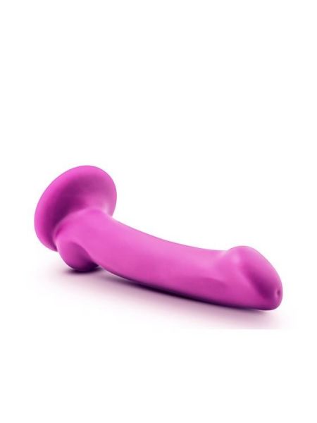 Różowe gładkie silikonowe dildo z przyssawka 16,5 cm - 9