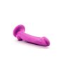 Różowe gładkie silikonowe dildo z przyssawka 16,5 cm - 7