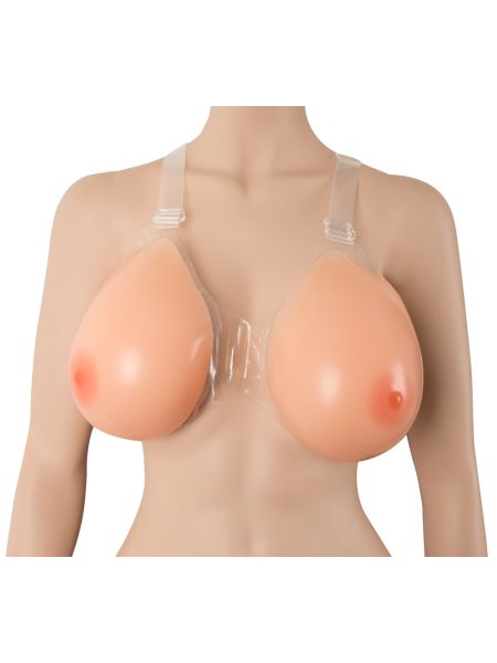 Miękkie sztuczne piersi na przezroczystych ramiączkach - 11
