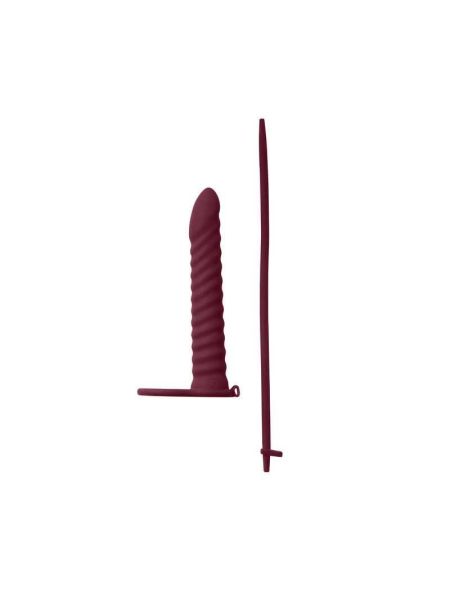 Penis dildo z pierścieniem do podwójnej penetracji 16 cm - 3