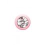 Elastyczny plug analny różowy z diamentem 17,7 cm - 5