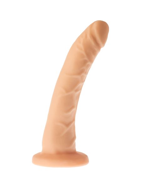 Dildo z przyssawką realistyczny zakrzywiony cielisty penis - 13