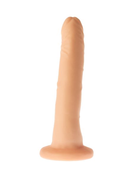 Dildo z przyssawką realistyczny zakrzywiony cielisty penis - 17