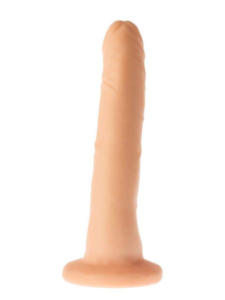 Dildo z przyssawką realistyczny zakrzywiony cielisty penis - 10