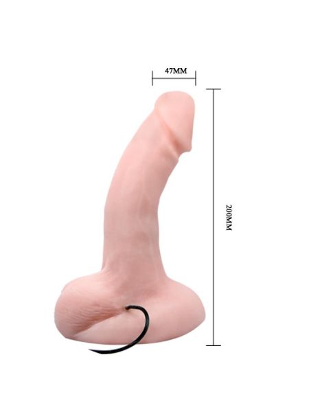 Dildo zakrzywione realistyczny penis z wibracjami 20 cm - 5