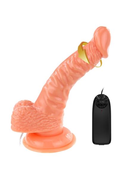 Duży wibrujący żylasty realistyczny penis z przyssawką