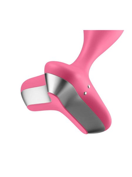 Różowy wibrator analny gładki miękki 11,5 m - 4