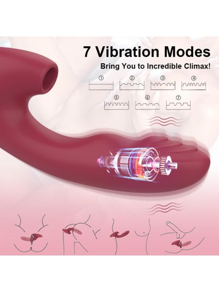 Wibrator stymulator łechtaczki mocne ssanie funkcja grzania - 3