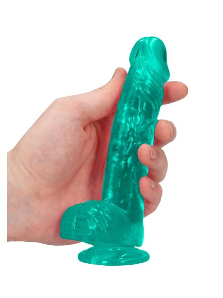 Dildo zielone do penetracji pochwy i anusa 17 cm - 6