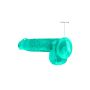 Dildo zielone do penetracji pochwy i anusa 17 cm - 4