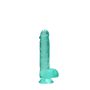 Dildo zielone do penetracji pochwy i anusa 17 cm - 6