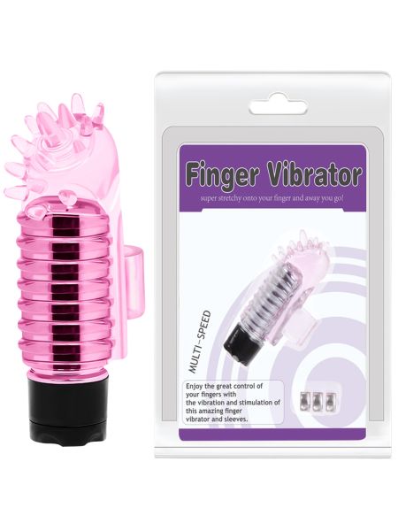 Wibrator mini na palec masażer łechtaczki różowy - 13