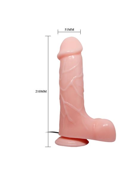 Dildo realistyczny penis z wyżyłowanym trzonem 21 cm - 4