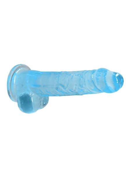 Żylaste dildo gumowe silikonowe z przyssawką 21 cm - 3