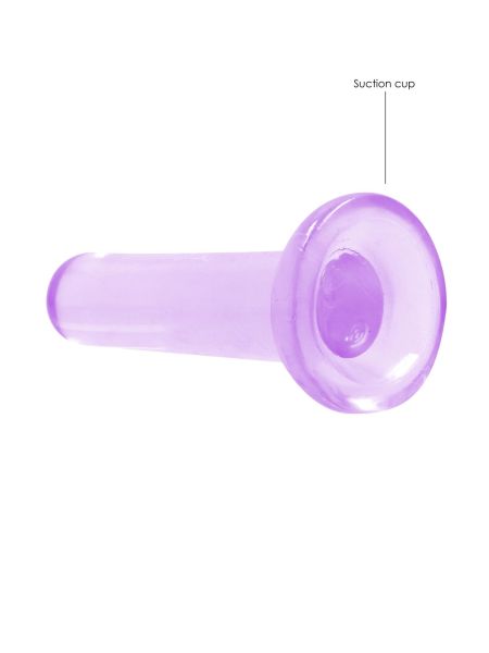 Małe fioletowe dildo gładkie z mocną przyssawką 13,5 cm - 4