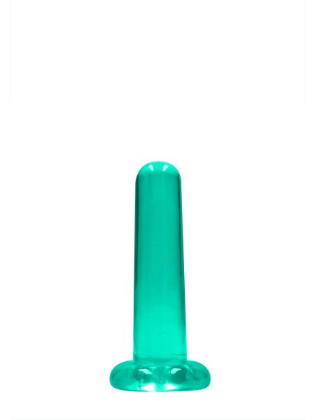 Zielone dildo gładkie z mocną przyssawką 13,5 cm - 4