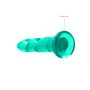 Dildo spiralne zielone gumowe z przyssawką 17 cm - 6