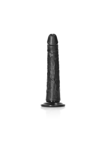 Czarne silikonowe dildo z mocną przyssawką 22,5 cm - 2