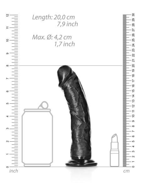 Dildo czarne silikonowe z mocną przyssawką 25 cm - 7