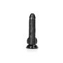 Dildo czarne silikonowe zakrzywione z przyssawką 20 cm - 3