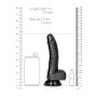 Dildo czarne silikonowe zakrzywione z przyssawką 20 cm - 8