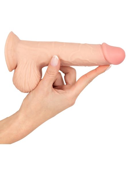 Duży realistyczny żylasty penis z przyssawką 19 cm - 15