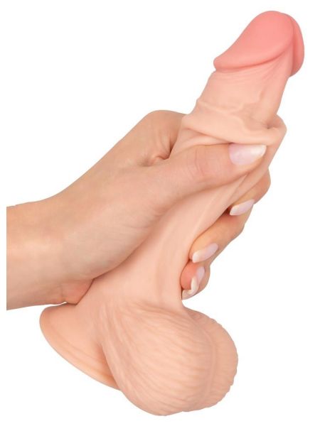 Duży realistyczny żylasty penis z przyssawką 19 cm - 16